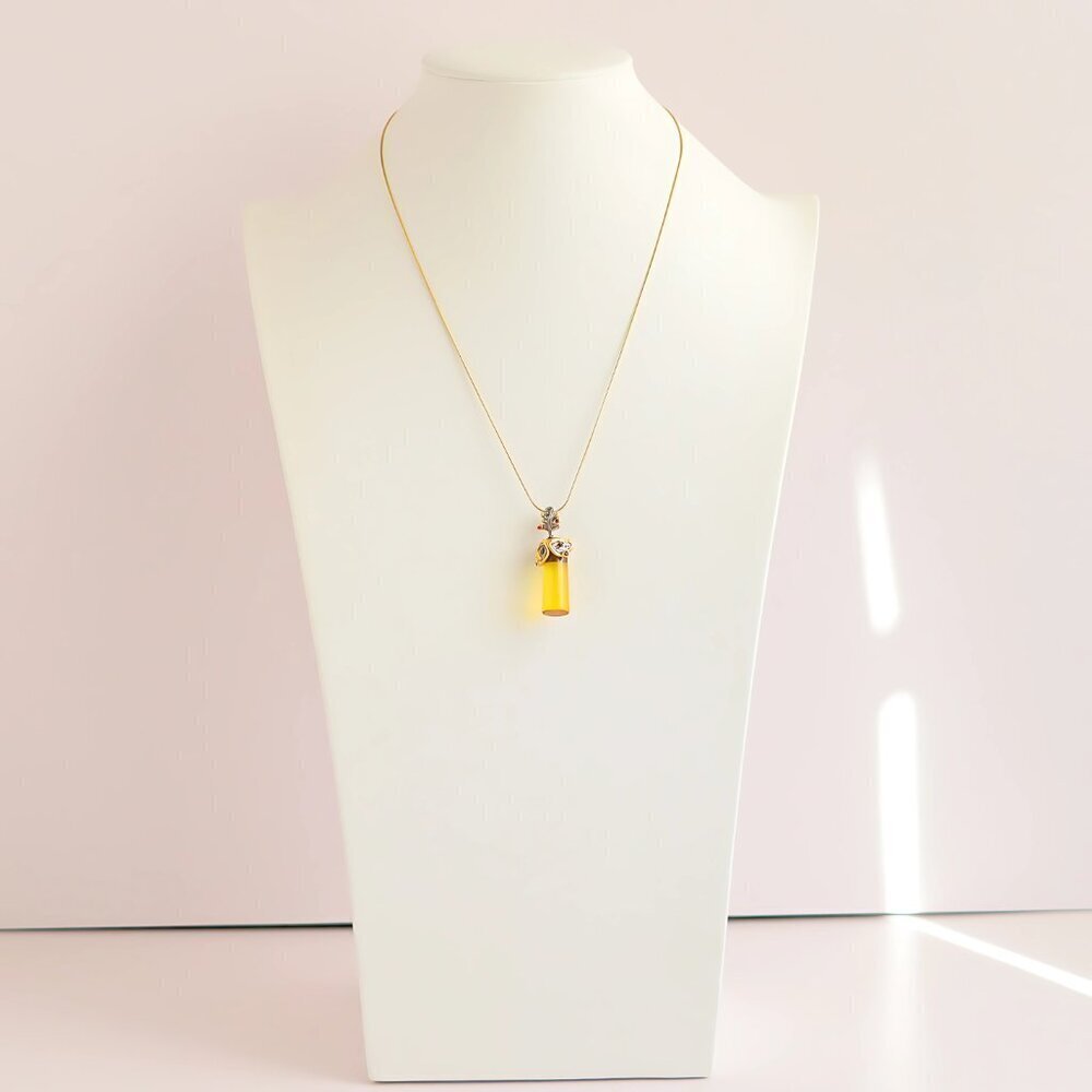 Baltic Lithuanian Amber and Garnet Necklace in 14k Gold Plated s925 - Picture 5 of 6